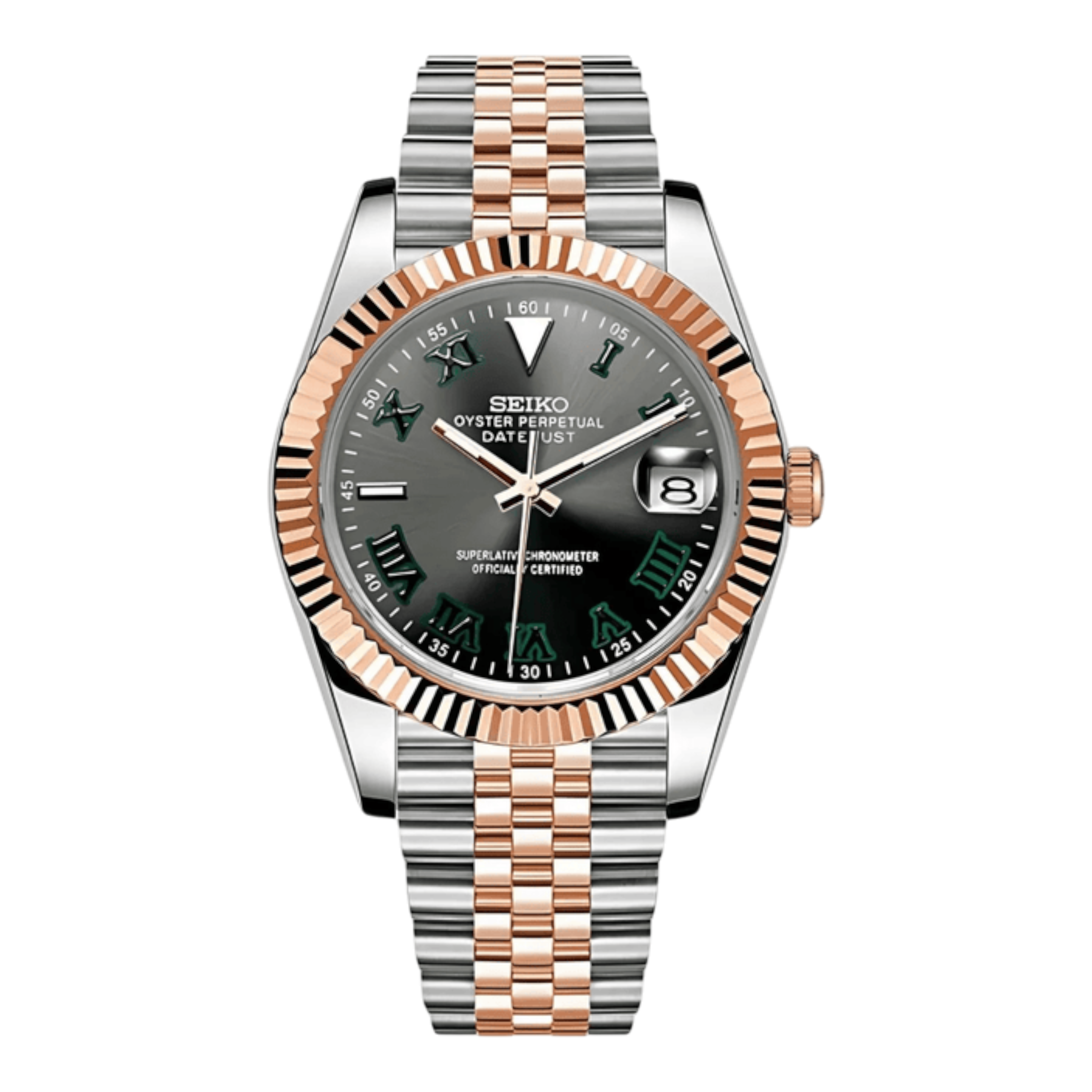 Datejust - Or Rose Two Tone Wimbledon Noir
