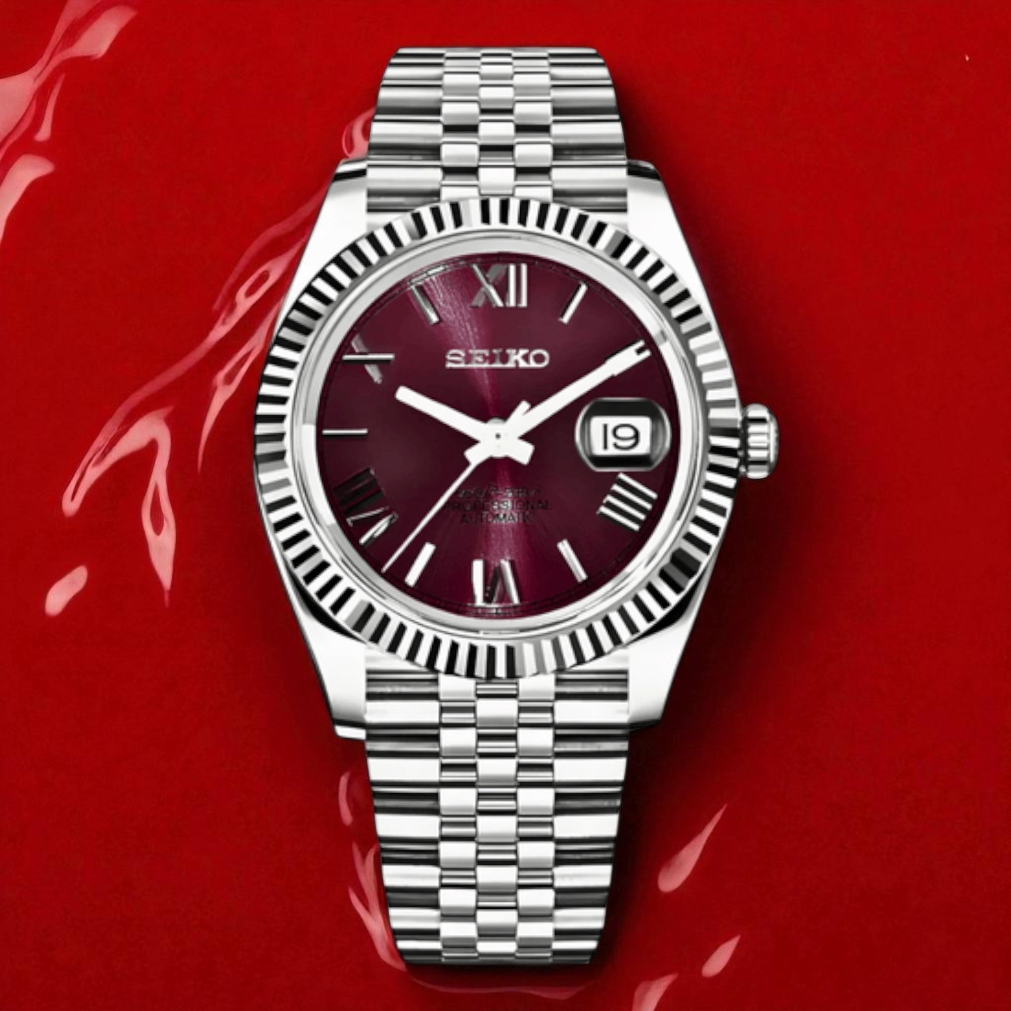 Datejust - rouge bordeaux