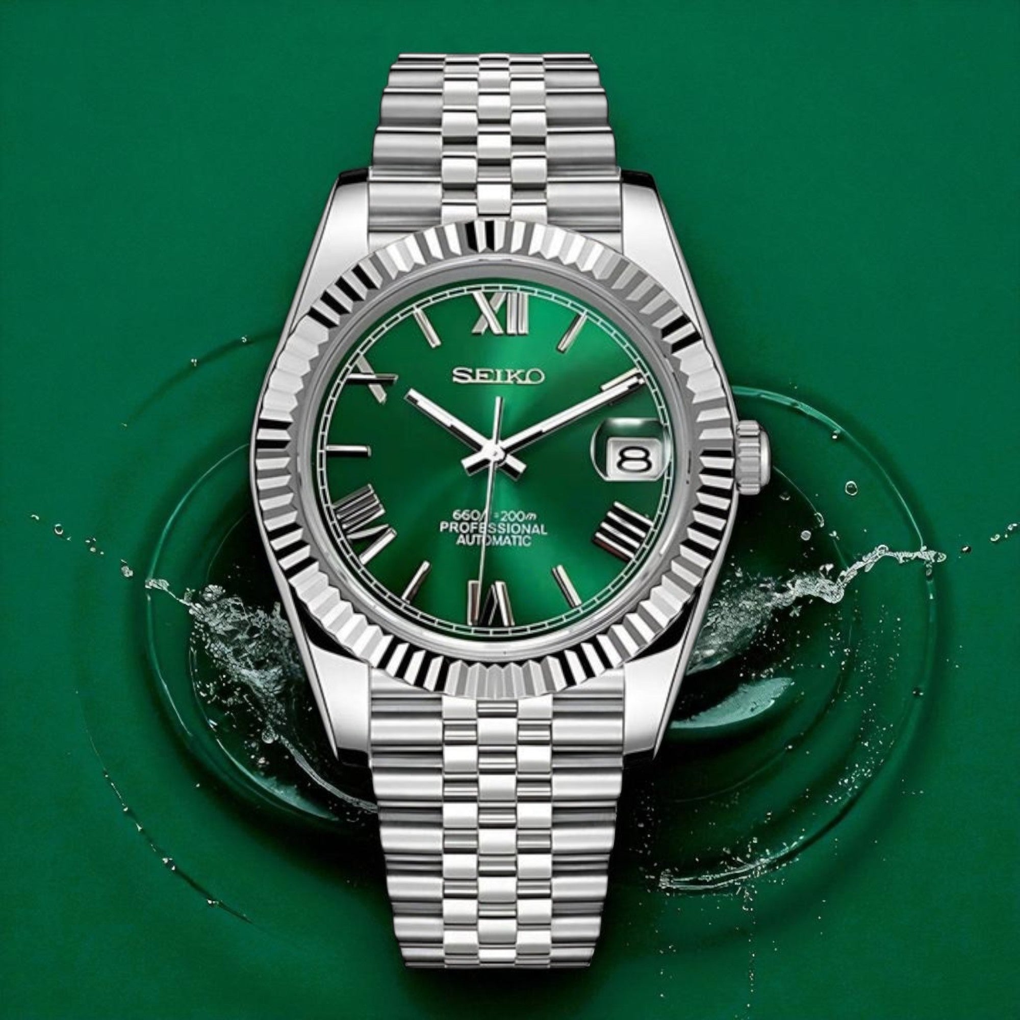 Datejust - Arabic Dial Vert Chiffres Romains
