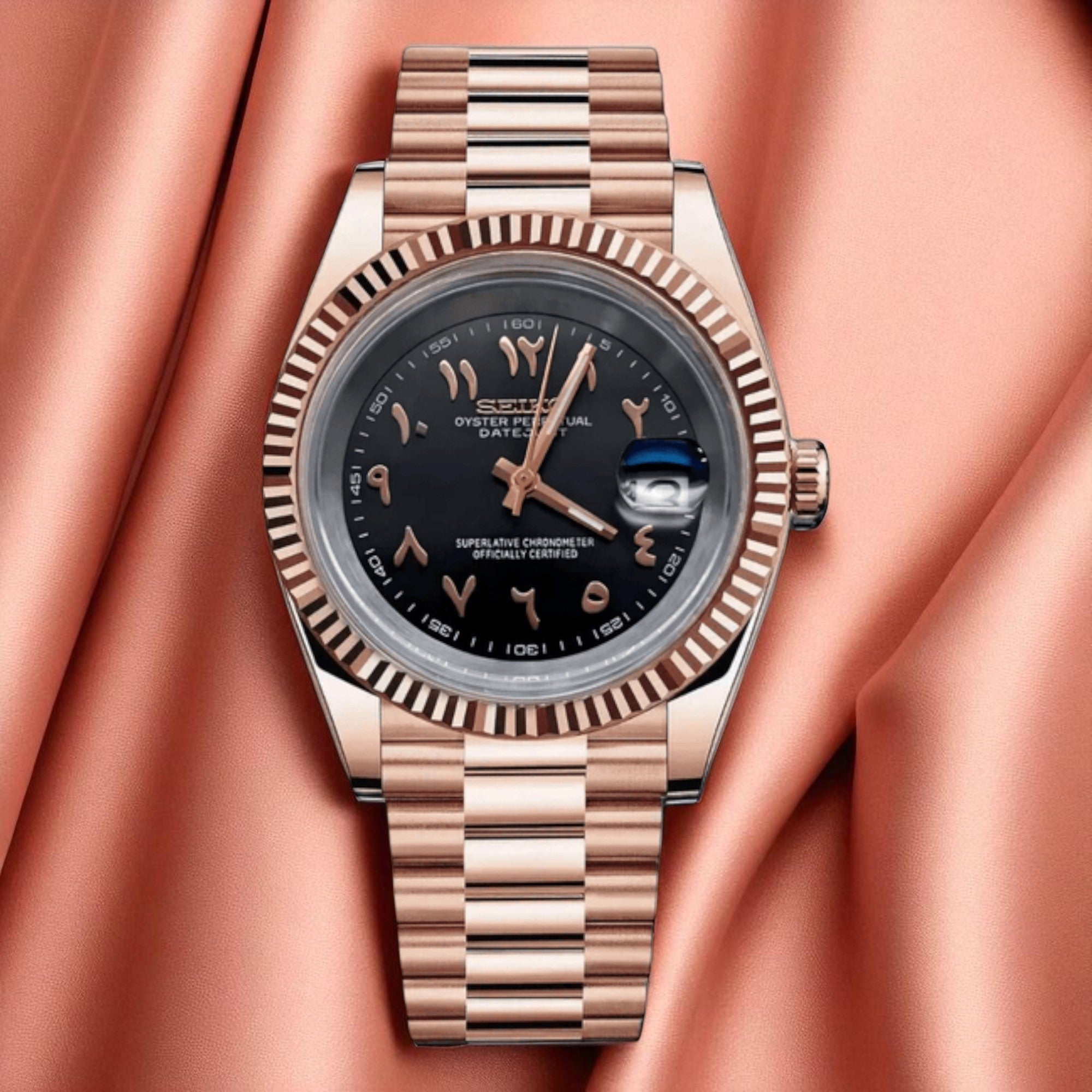 DayDate - Or Rose Arabic Dial Noir