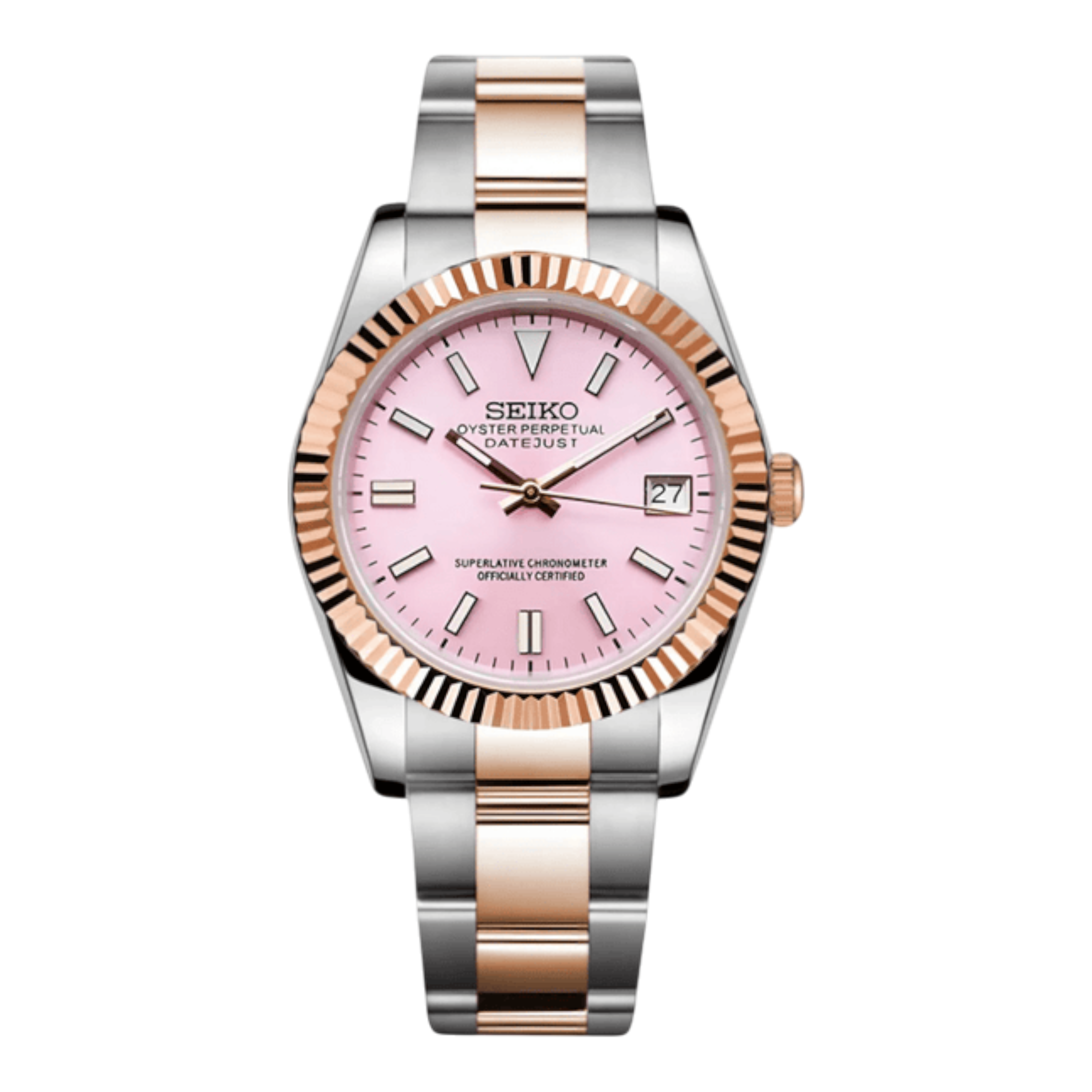 Datejust - Or Rose Two Tone  Baby Pink