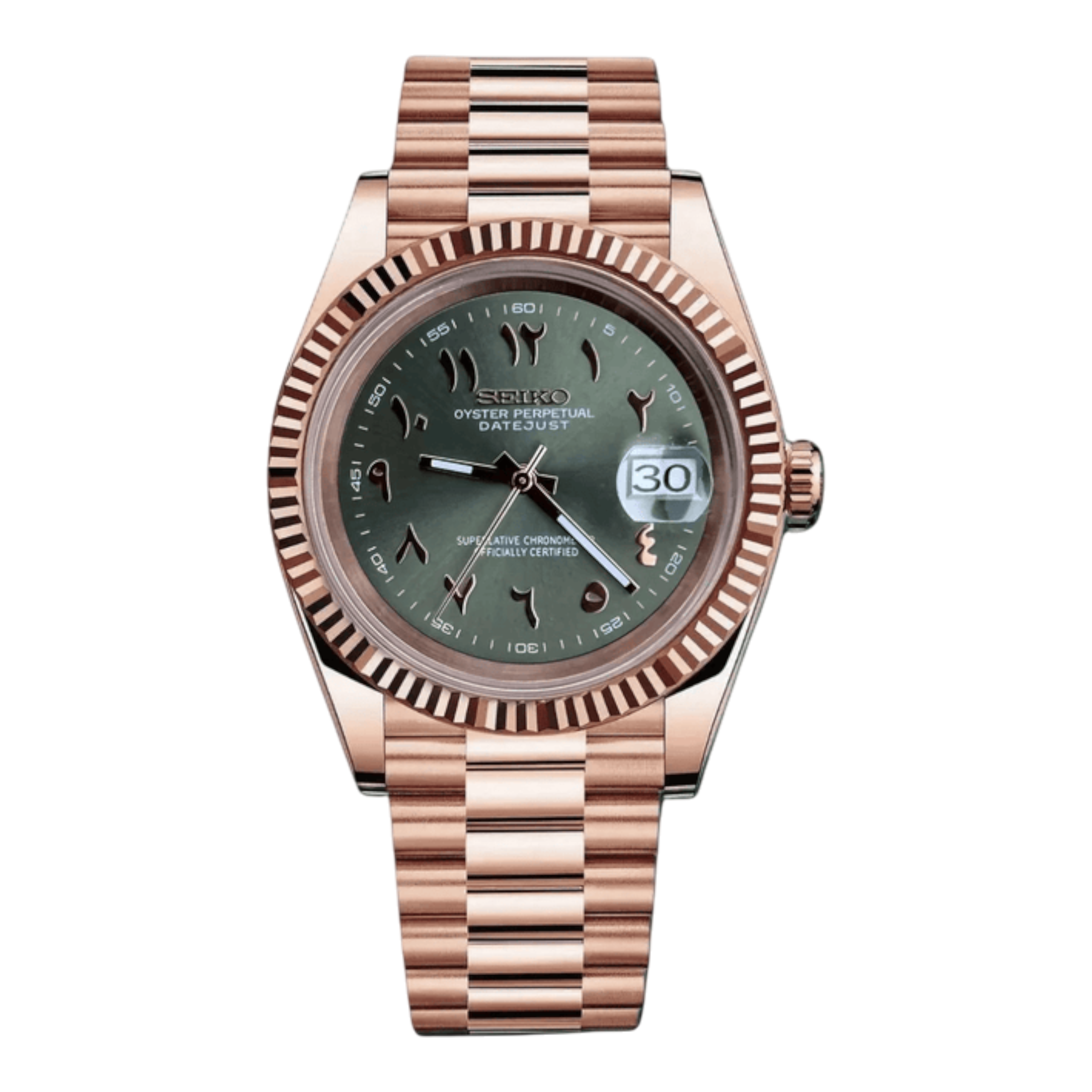 Datejust - Or Rose Vert Olive