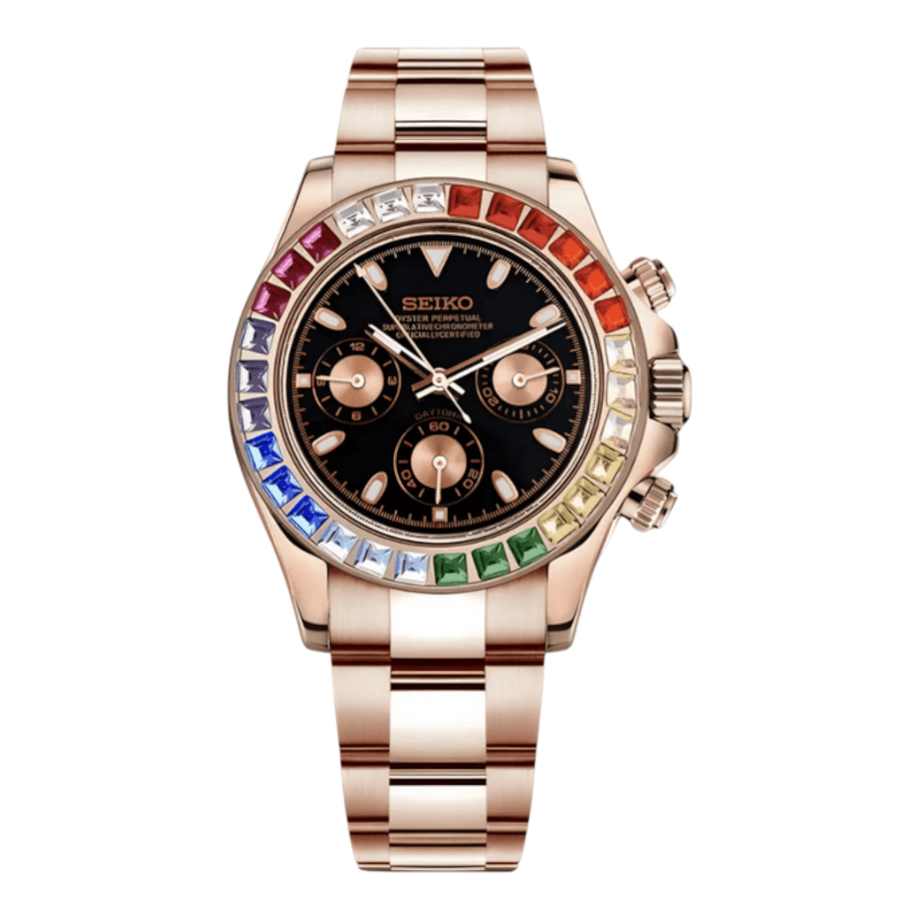 Daytona - Or Rose Noir Rainbow